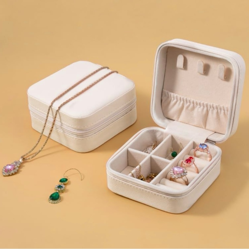 Elegant White Jewelry Organizer Box